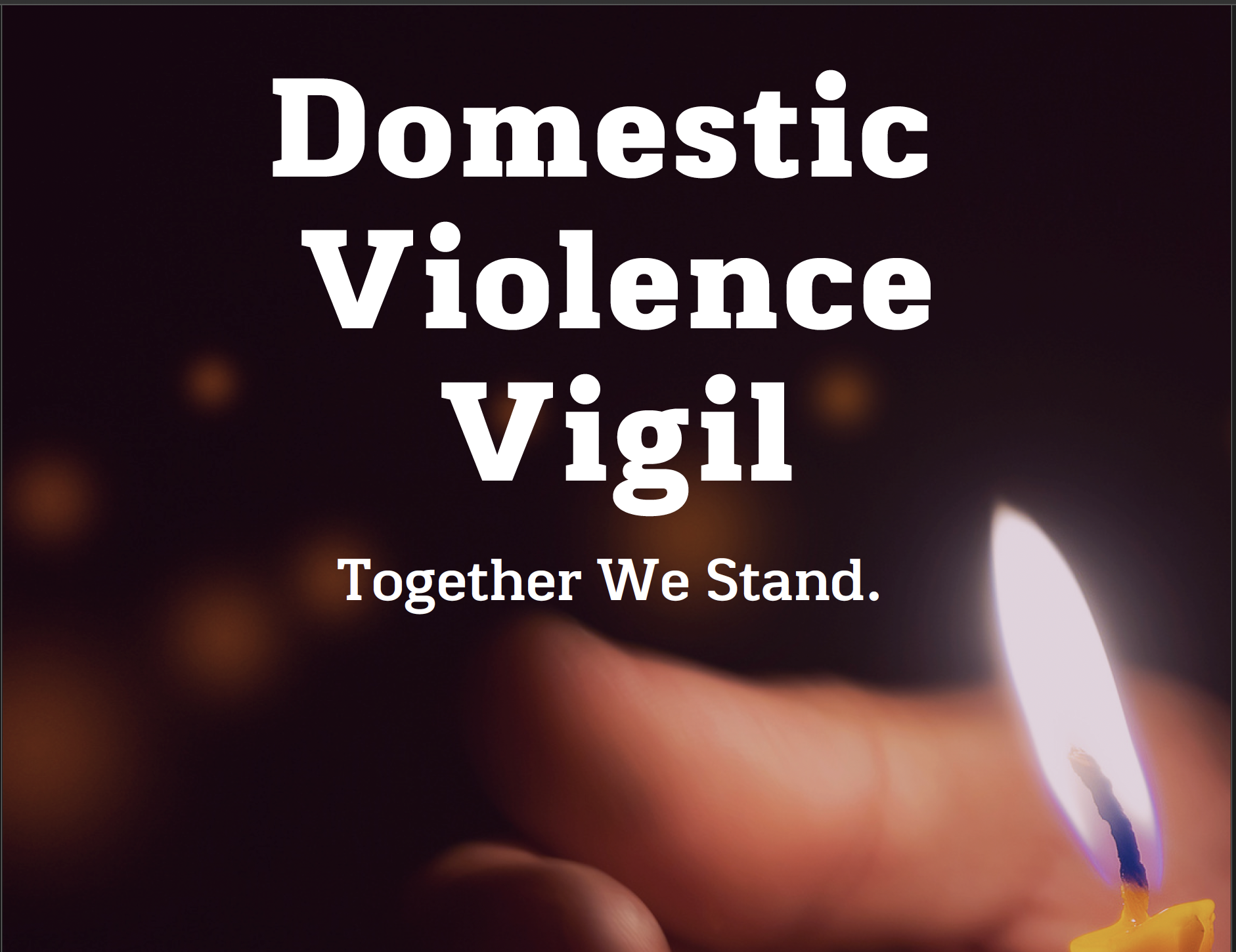 Domestic violence vigil